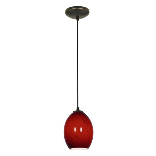 Brandy FireBird Oil Rubbed Bronze Pendant (28023-1C-ORB/RUSKY)