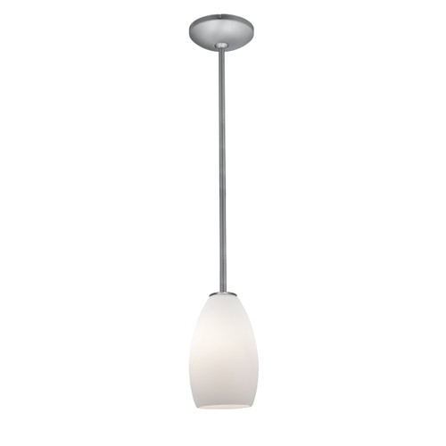 Champagne Brushed Steel LED Pendant (28012-4R-BS/OPL)