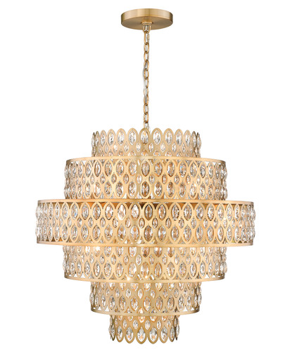 Dealey 17 Light Pendant in Heirloom Brass (822P32-HB)