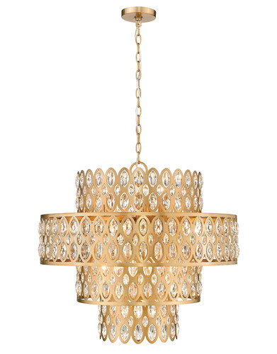 Dealey 13 Light Pendant in Heirloom Brass (822P26-HB)