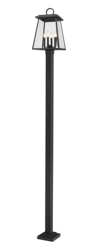 Broughton 4 Light Outdoor Post Mounted Fixture in Black (521PHBS-536P-BK)