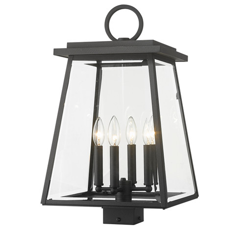 Broughton 4 Light Outdoor Post Mount Fixture in Black (521PHBS-BK)