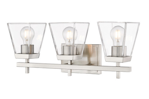 Lauren 3 Light Vanity in Brushed Nickel (819-3V-BN)