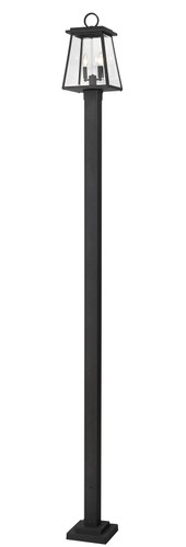 Broughton 2 Light Outdoor Post Mounted Fixture in Black (521PHMS-536P-BK)