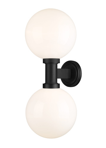 Laurent 2 Light Outdoor Wall Sconce in Black (597B2-BK)