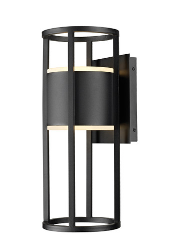 Luca 2 Light Outdoor Wall Sconce in Black (517M-BK-LED)