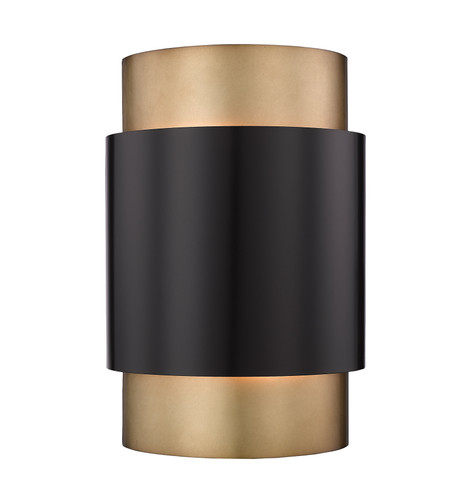 Harlech 2 Light Wall Sconce in Bronze + Rubbed Brass (739S-BRZ-RB)