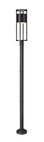 Luca 1 Light Outdoor Post Mounted Fixture in Black (517PHB-567P-BK-LED)