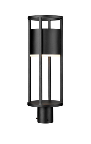 Luca 1 Light Outdoor Post Mount Fixture in Black (517PHM-BK-LED)