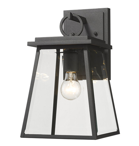 Broughton 1 Light Outdoor Wall Sconce in Black (521S-BK)
