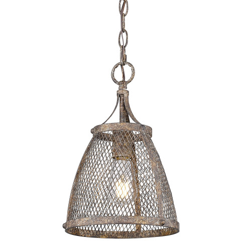 Calgary Mini Pendant in Pebbled Rust (7019-M1L PR)