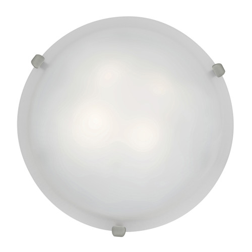 Mona Brushed Steel LED Flush Mount (23020LEDDLP-BS/WH)
