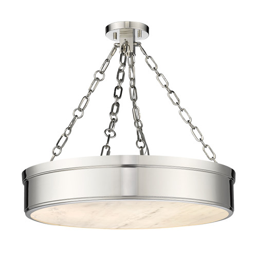 Z-Lite Anders 3 Light Semi Flush Mount in Polished Nickel (1944SF22-PN-LED)