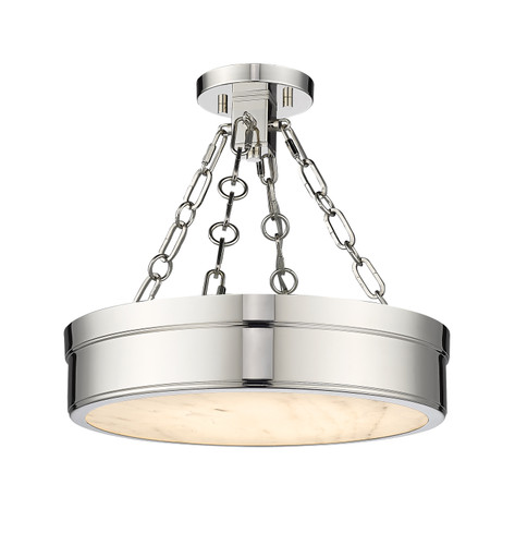 Anders 1 Light Semi Flush in Polished Nickel (1944SF15-PN-LED)