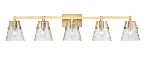 Analia 5 Light Vanity in Modern Gold (1101-5V-MGLD)