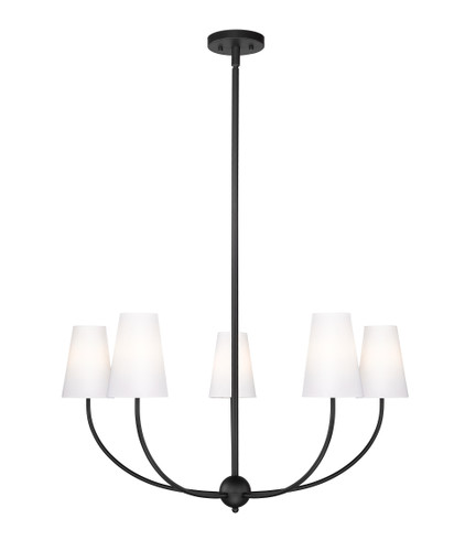 Shannon 5 Light Chandelier in Matte Black (3040-32MB)