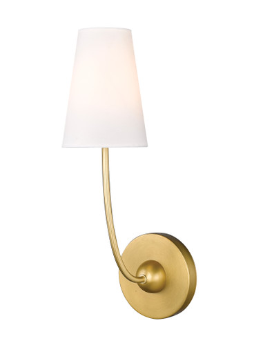 Shannon 1 Light Wall Sconce in Rubbed Brass (3040-1S-RB)