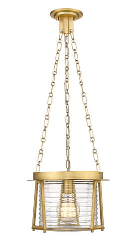 Cape Harbor 1 Light Pendant in Rubbed Brass (7503P13-RB)