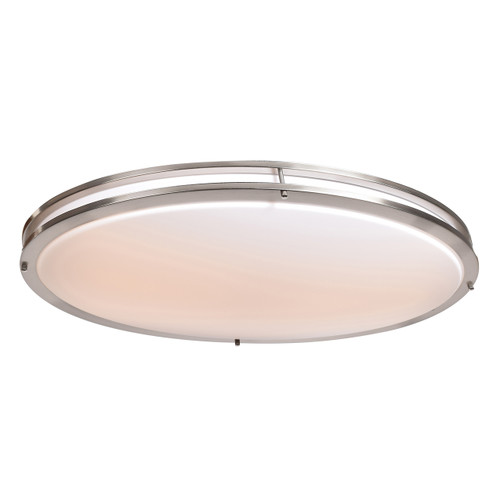 Solero Oval Brushed Steel LED Flush Mount (20468LEDD-BS/ACR)