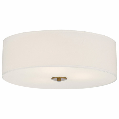 Mid Town Antique Brushed Brass LED Flush Mount (64063LEDDLP-ABB/WH)