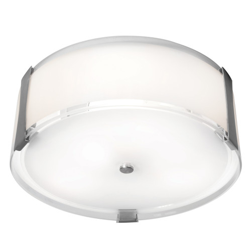 Tara Brushed Steel LED Flush Mount (50120LEDD-BS/OPL)