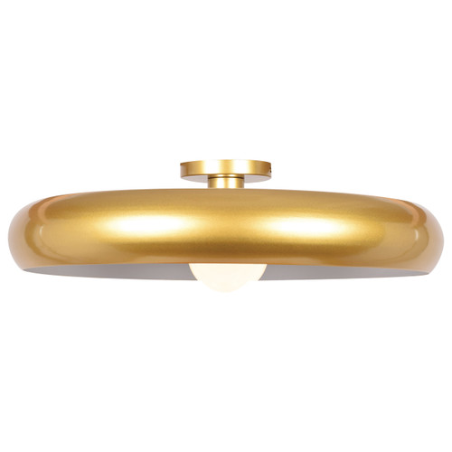 Bistro Gold and White LED Semi-Flush (23881LEDDLP-GLD/WHT)