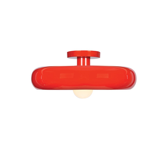 Bistro Red and Silver LED Semi-Flush (23880LEDDLP-RED/SILV)