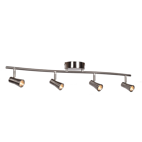 Sleek Brushed Steel 4 Light LED Semi-Flush Spotlight (63067LEDD-BS)