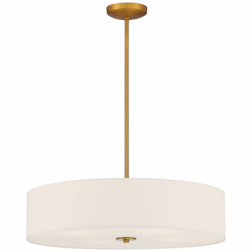 Mid Town Antique Brushed Brass LED Pendant or Semi-Flush (64066LEDDLP-ABB/WH)