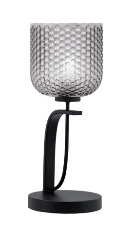 Cavella 1 Light Accent Lamp Shown In Matte Black Finish With 7" Smoke Textured Glass (39-MB-4912)