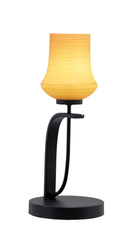 Cavella 1 Light Accent Lamp Shown In Matte Black Finish With 5.5" Zilo Cayenne Linen Glass (39-MB-680)