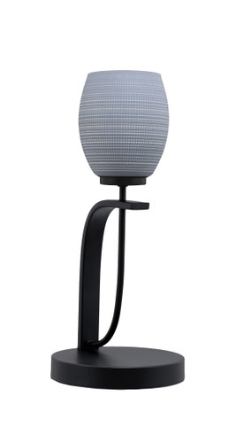Cavella 1 Light Accent Lamp Shown In Matte Black Finish With 5" Gray Matrix Glass (39-MB-4022)