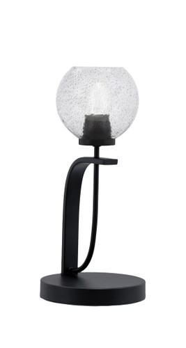 Cavella 1 Light Accent Lamp Shown In Matte Black Finish With 5.75" Smoke Bubble Glass (39-MB-4102)