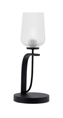 Cavella 1 Light Accent Lamp Shown In Matte Black Finish With 5" Clear Textured Glass (39-MB-4250)