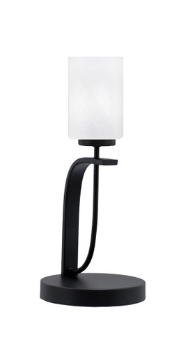 Cavella 1 Light Accent Lamp Shown In Matte Black Finish With 4" White Marble Glass (39-MB-3001)