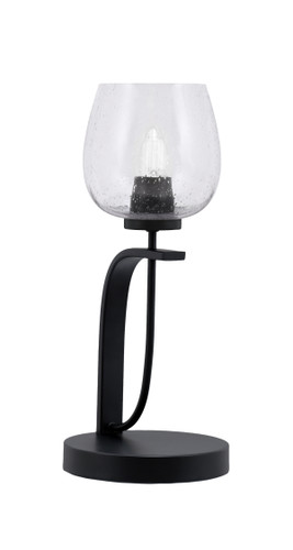 Cavella 1 Light Accent Lamp Shown In Matte Black Finish With 6" Clear Bubble Glass (39-MB-4810)