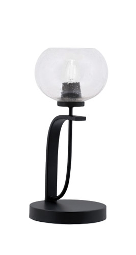 Cavella 1 Light Accent Lamp Shown In Matte Black Finish With 7" Clear Bubble Glass (39-MB-202)