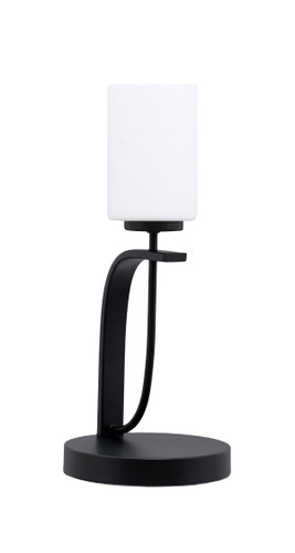 Cavella 1 Light Accent Lamp Shown In Matte Black Finish With 4" White Muslin Glass (39-MB-310)
