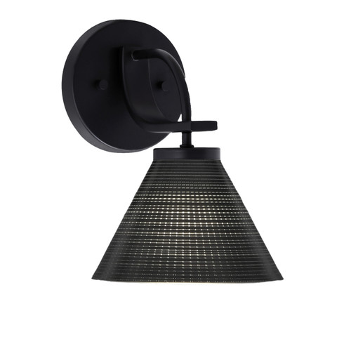 Cavella 1 Light Wall Sconce Shown In Matte Black Finish With 7" Black Matrix Glass (3911-MB-4059)