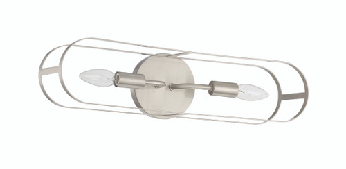 Minfdul 2 Light Linear Sconce in Brushed Polished Nickel (12820BNK2)