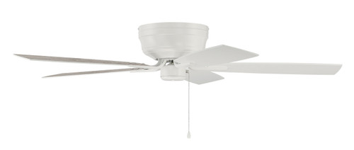 Pro Plus Hugger 52" 5-Blade Ceiling Fan in White w/ White/Washed Oak Blades; Light Kit Optional (Not Included) (PPH52W5)