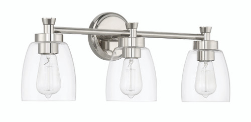 Henning 3 Light Vanity in Polished Nickel (12724PLN3)
