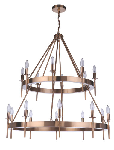 Larrson 18 Light Chandelier in Satin Brass (54318-SB)