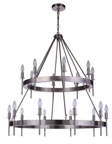 Larrson 18 Light Chandelier in Brushed Polished Nickel (54318-BNK)