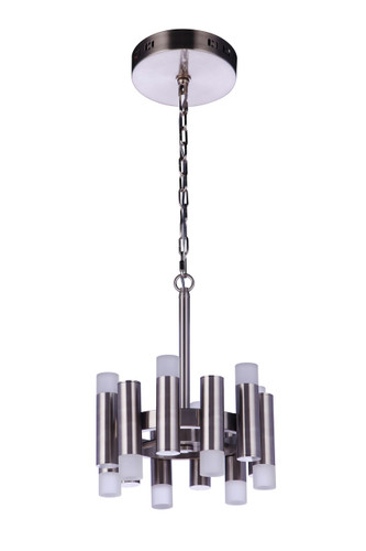 Simple Lux 12 Light LED Convertible Semi Flush in Brushed Polished Nickel (57552-BNK-LED)