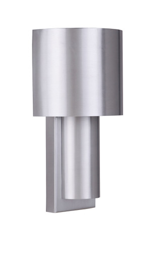 Midtown 1 Light Small Outdoor 2 Tiered LED Wall Mount in Satin Aluminum (ZA5102-SA-LED)