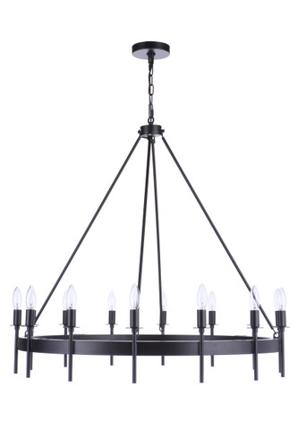 Larrson 14 Light Chandelier in Flat Black (54314-FB)