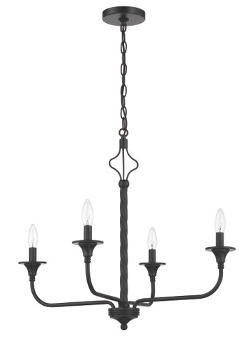 Jolenne 4 Light Chandelier in Flat Black (57024-FB)