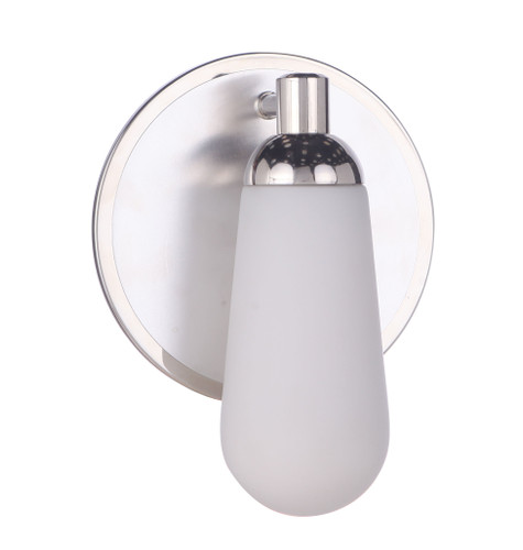Riggs 1 Light Wall Sconce in Brushed Polished Nickel/Polished Nickel (13107BNKPLN1)