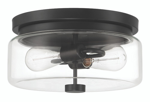 Bennet 2 Light Outdoor Flushmount in Midnight (ZA5337-MN)